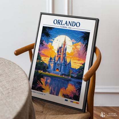 Orlando Florida Retro Travel Print