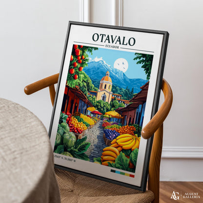 Otavalo Ecuador Retro Travel Print