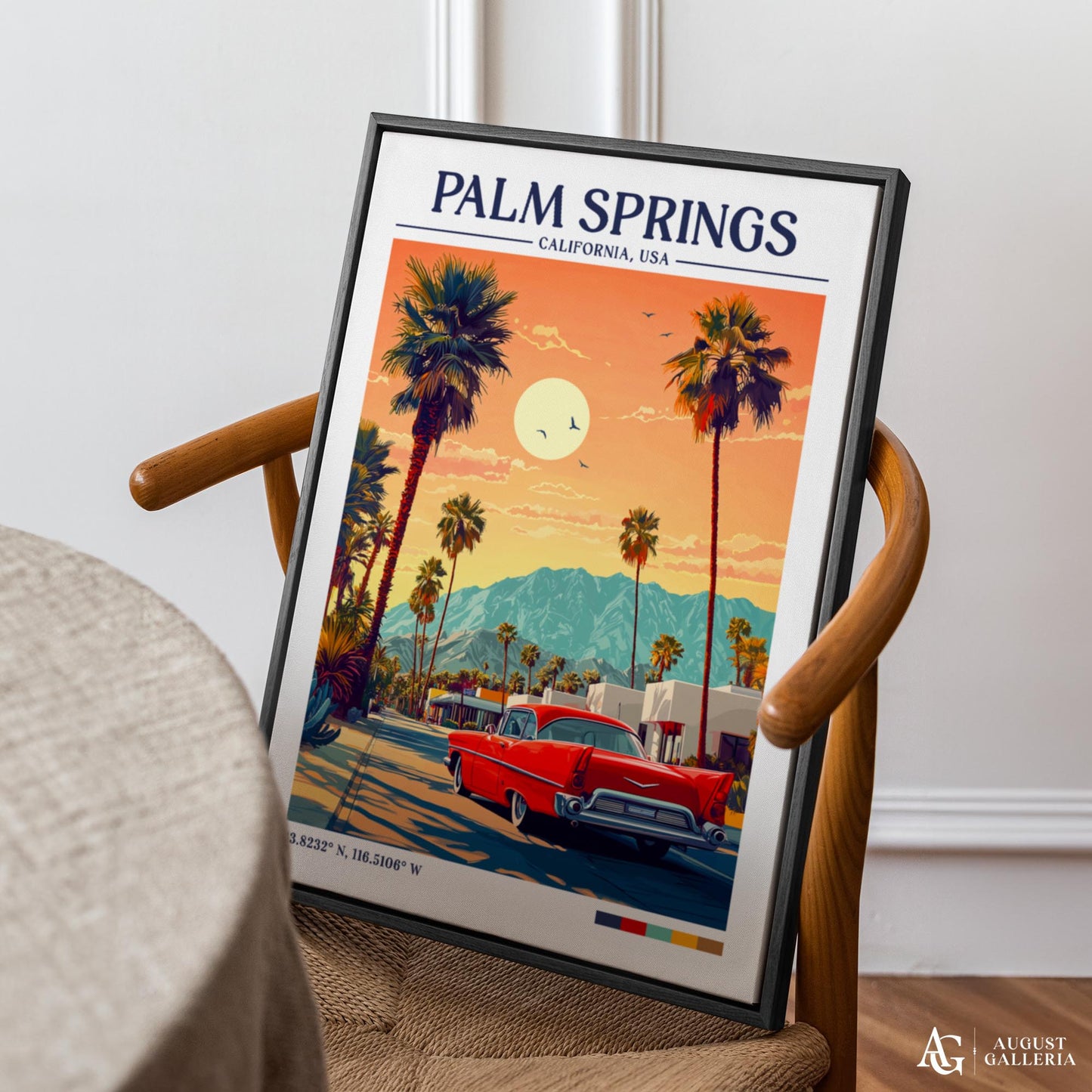 Palm Springs California Retro Travel Print