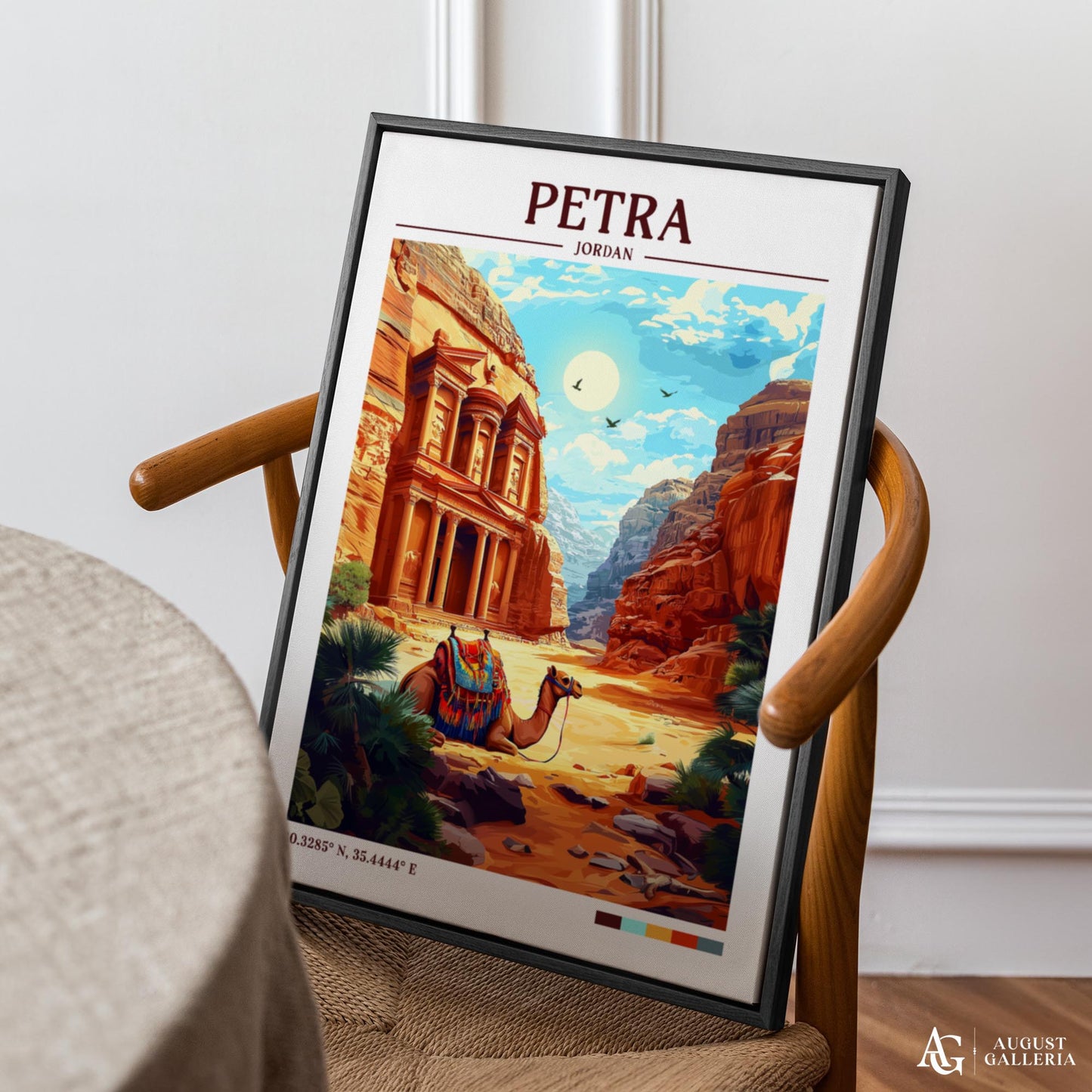 Petra Jordan Retro Travel Print