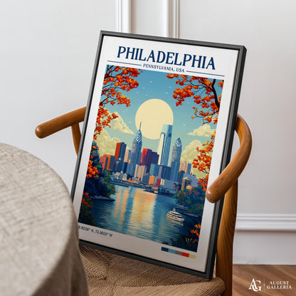 Philadelphia Retro Travel Print