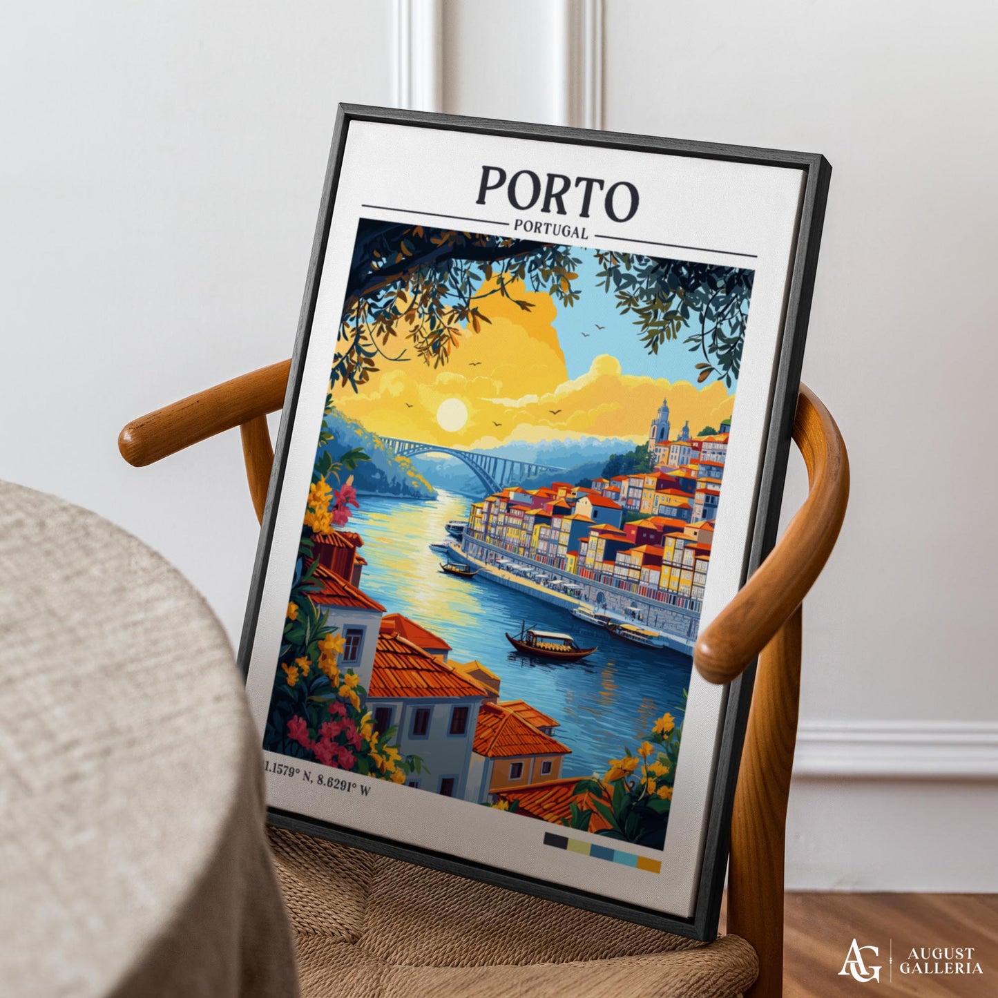 Porto Portugal Retro Travel Print