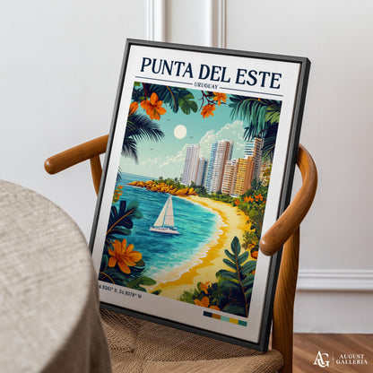 Punta del Este Retro Travel Print