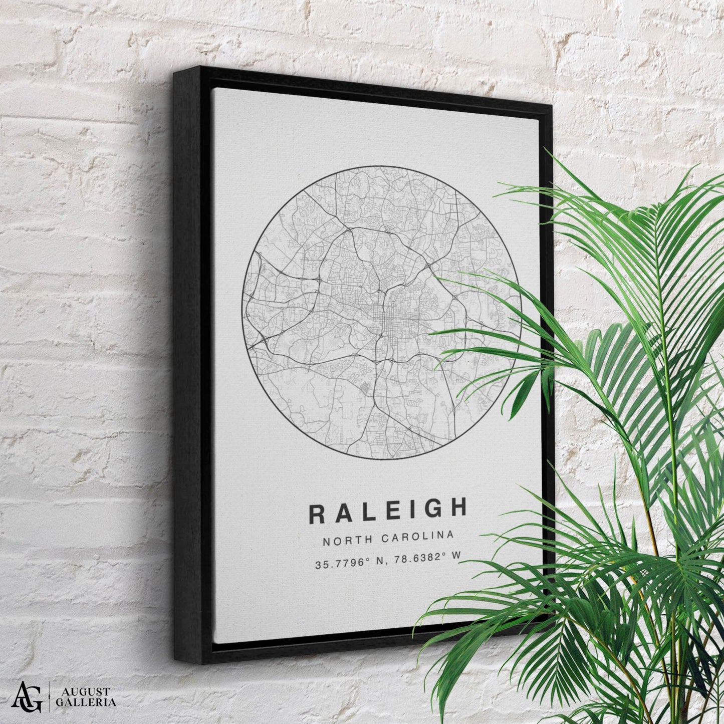 Raleigh Minimalist Map