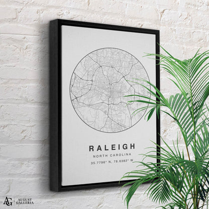 Raleigh Minimalist Map