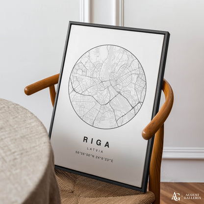 Riga Minimalist Map