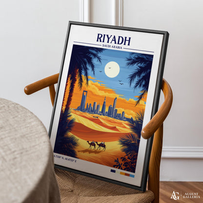 Riyadh Retro Travel Print