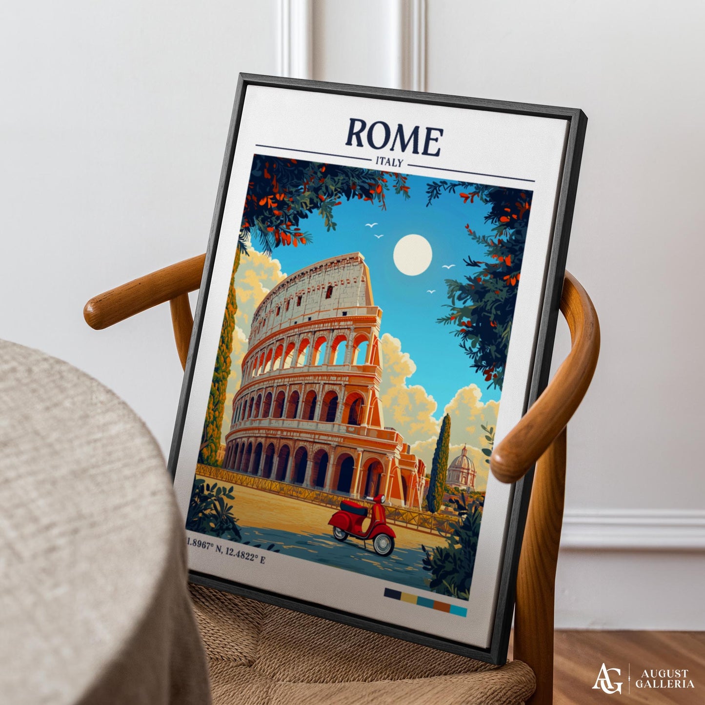 Rome Italy Retro Travel Print