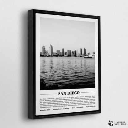 San Diego Black & White City Print