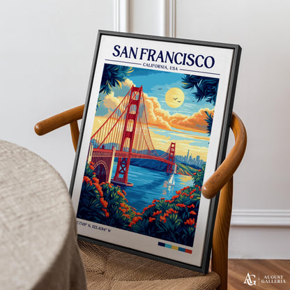 San Francisco Retro Travel Print