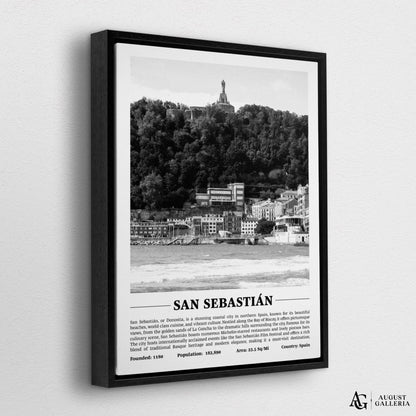 San Sebastián Black & White City Print