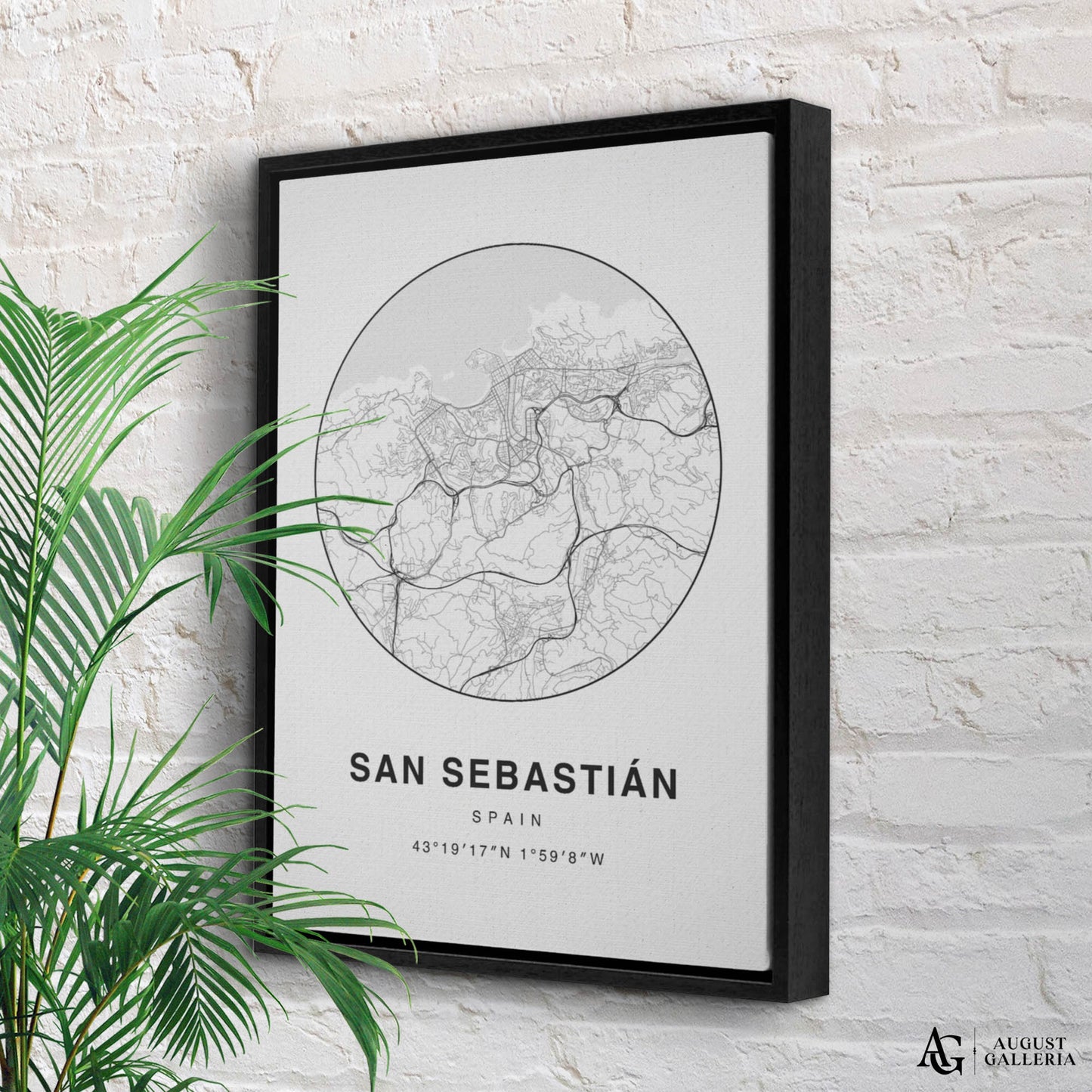 San Sebastian Minimalist Map