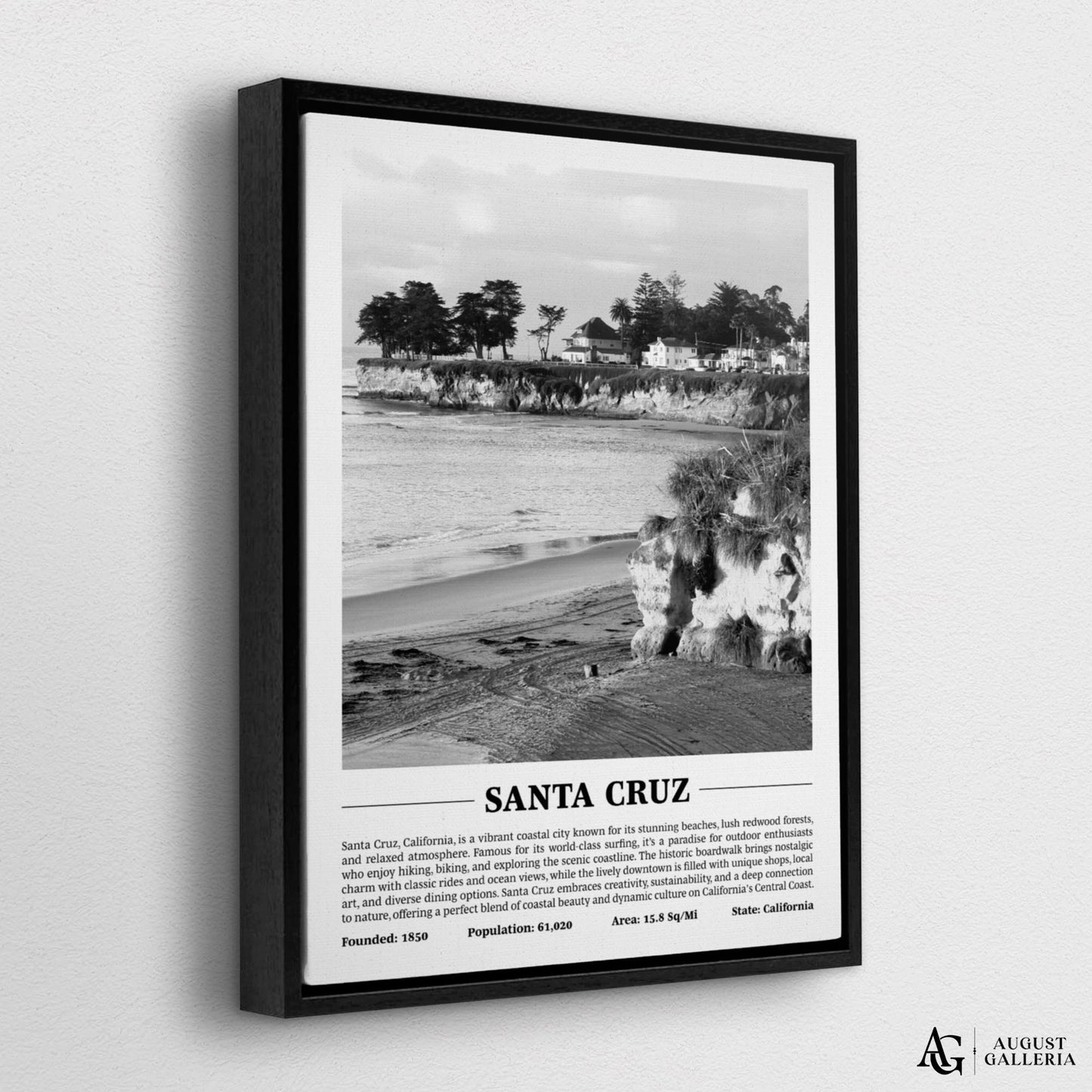 Santa Cruz Black & White City Print