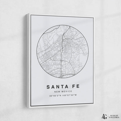Santa Fe Minimalist Map