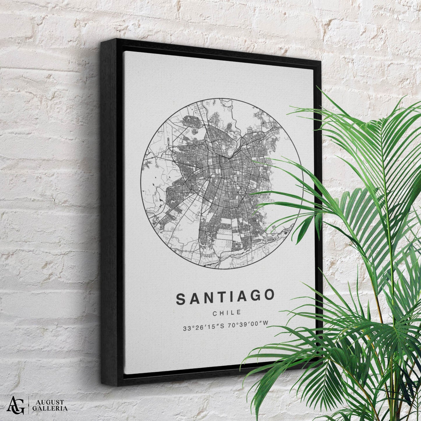 Santiago Minimalist Map