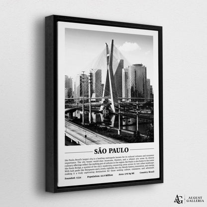 São Paulo Black & White City Print