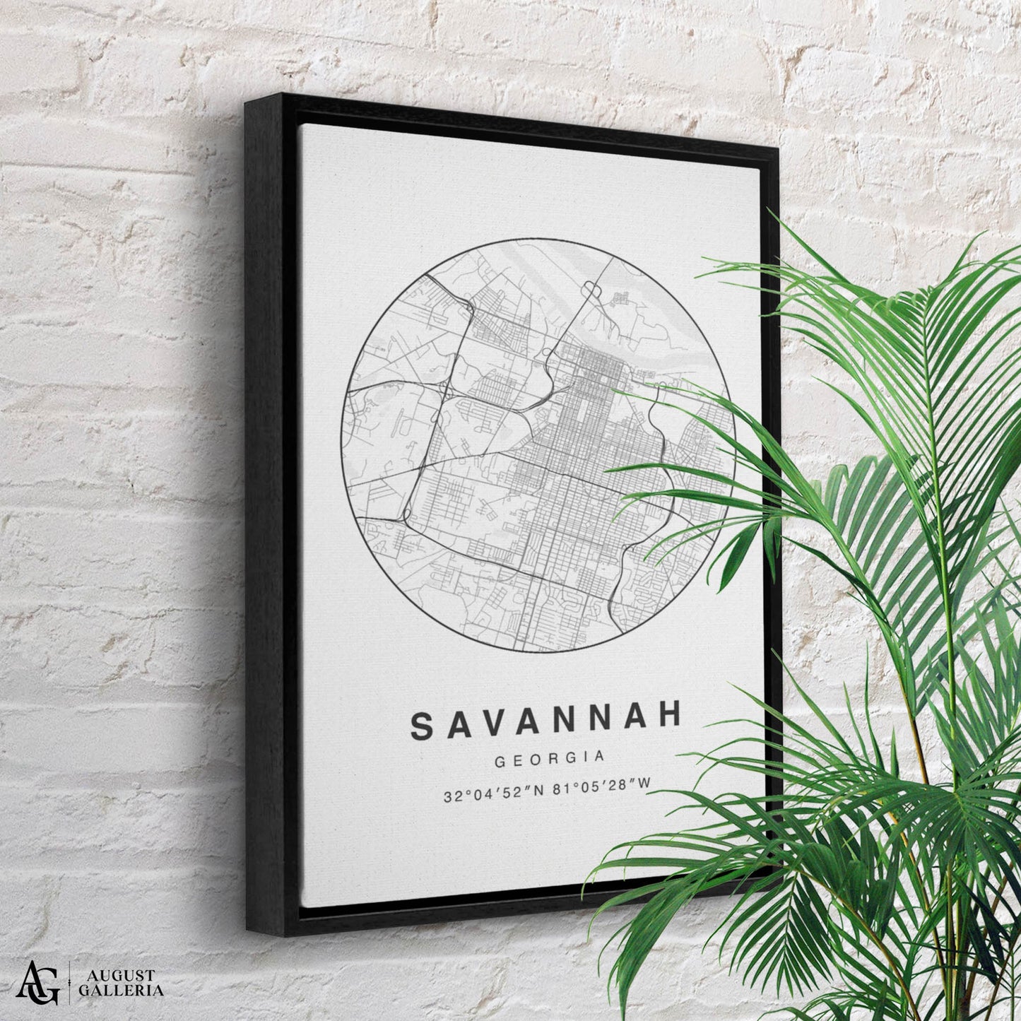 Savannah Minimalist Map
