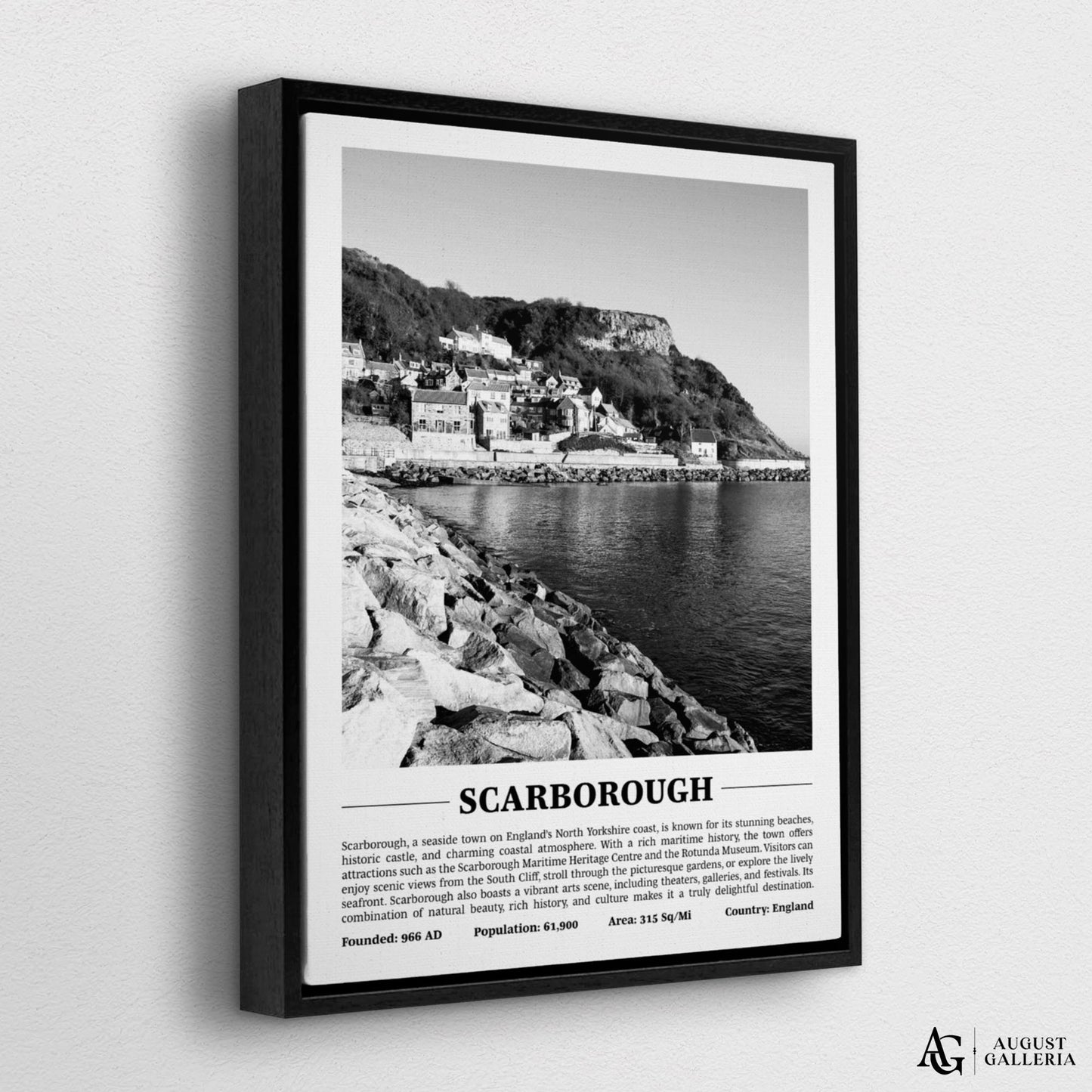 Scarborough Black & White City Print