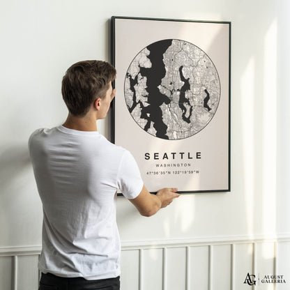 Seattle Minimalist Map