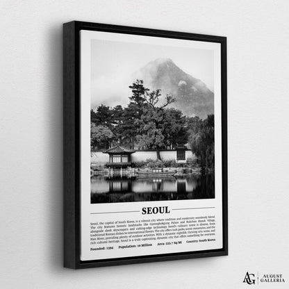 Seoul Black & White City Print