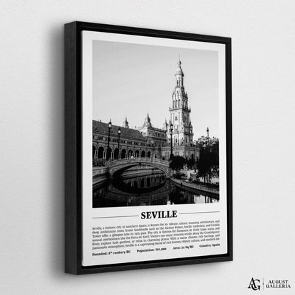 Seville Black & White City Print