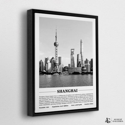 Shanghai Black & White City Print