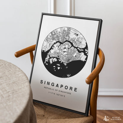 Singapore Minimalist Map