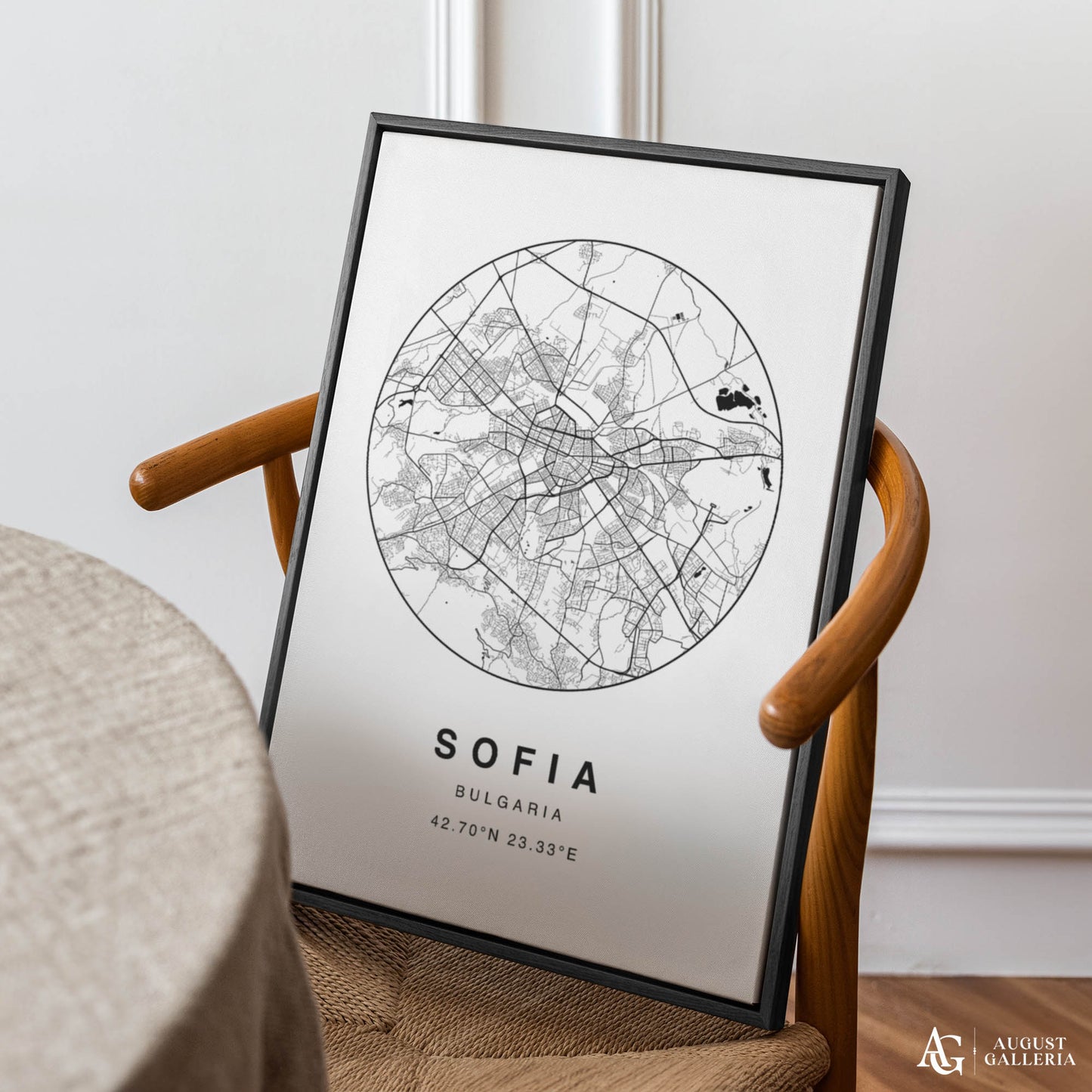 Sofia Minimalist Map