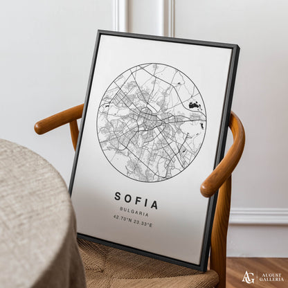 Sofia Minimalist Map