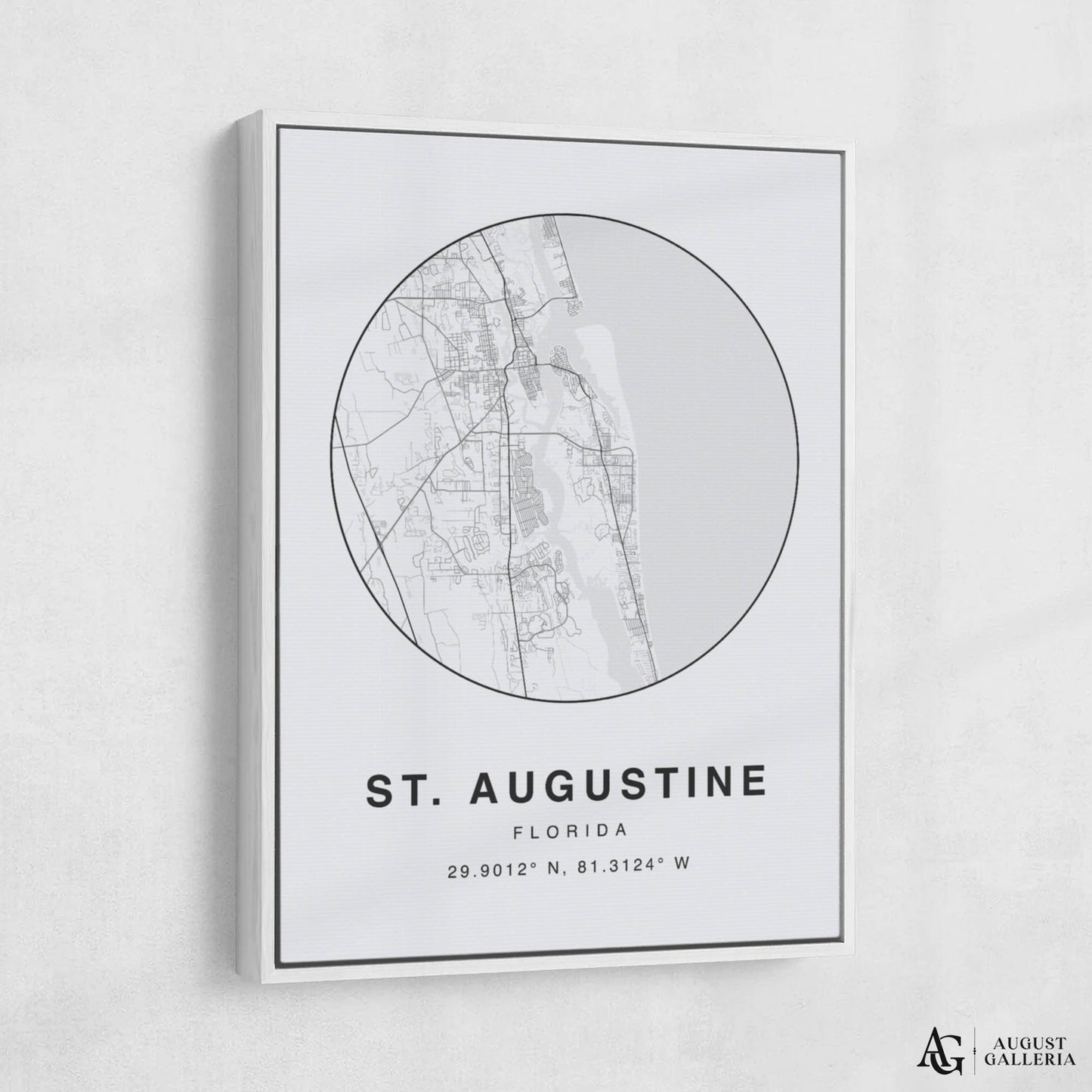 St. Augustine Minimalist Map