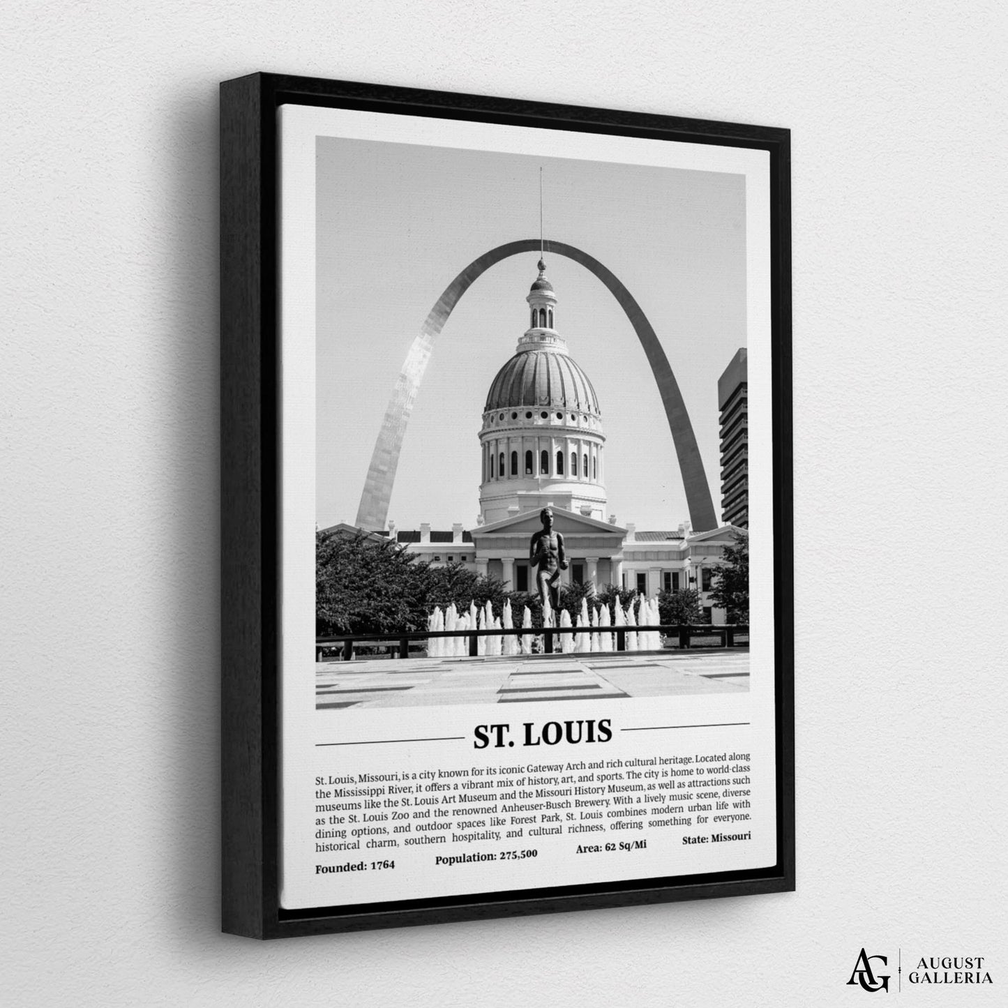 St. Louis Black & White City Print