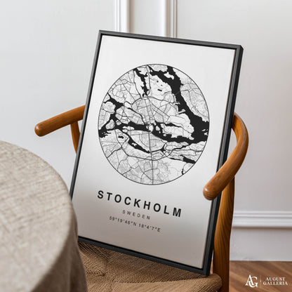 Stockholm Minimalist Map
