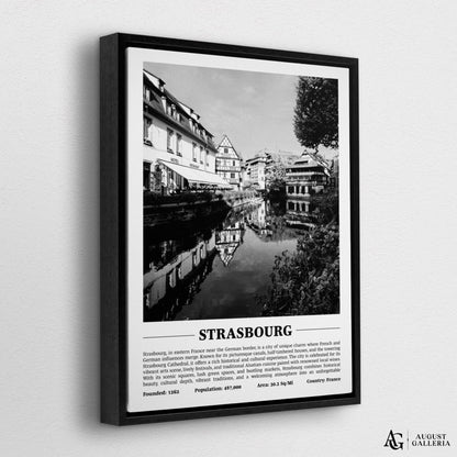 Strasbourg Black & White City Print