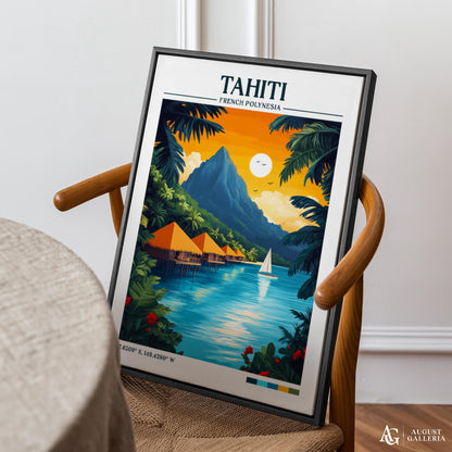 Tahiti Retro Travel Print