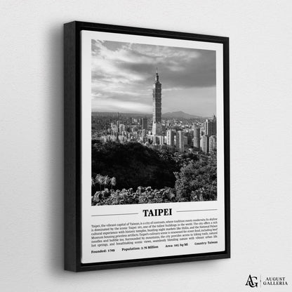 Taipei Black & White City Print