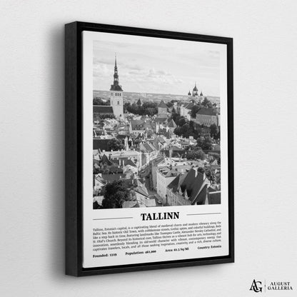 Tallinn Black & White City Print