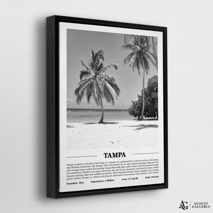 Tampa Black & White City Print