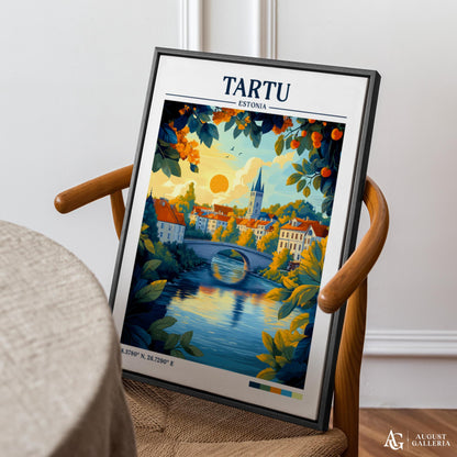 Tartu Estonia Retro Travel Print
