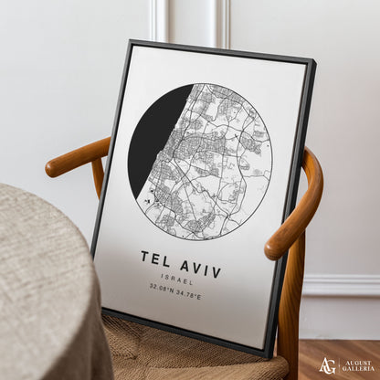 Tel Aviv Minimalist Map