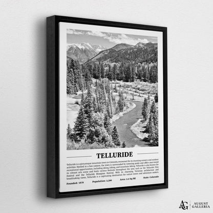 Telluride Black & White City Print