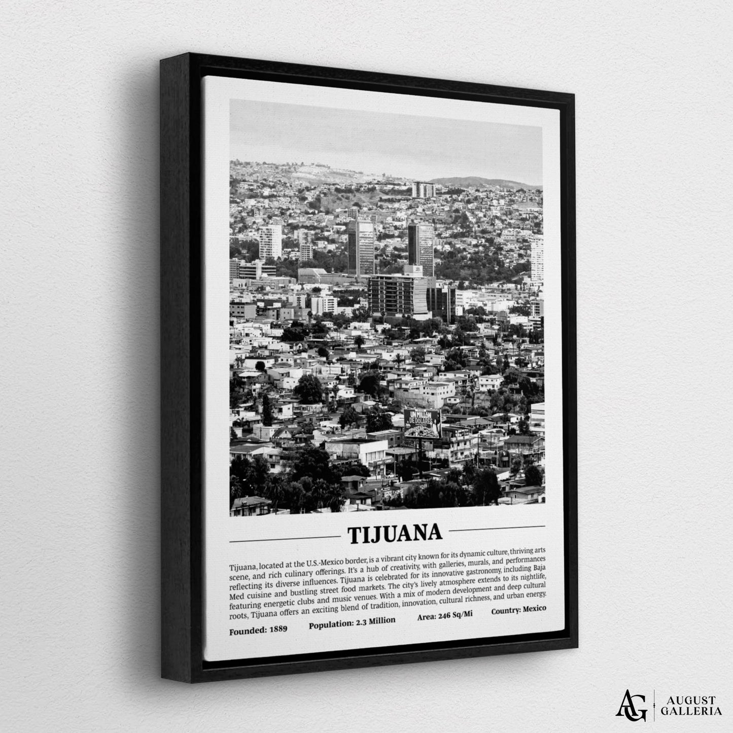 Tijuana Black & White City Print