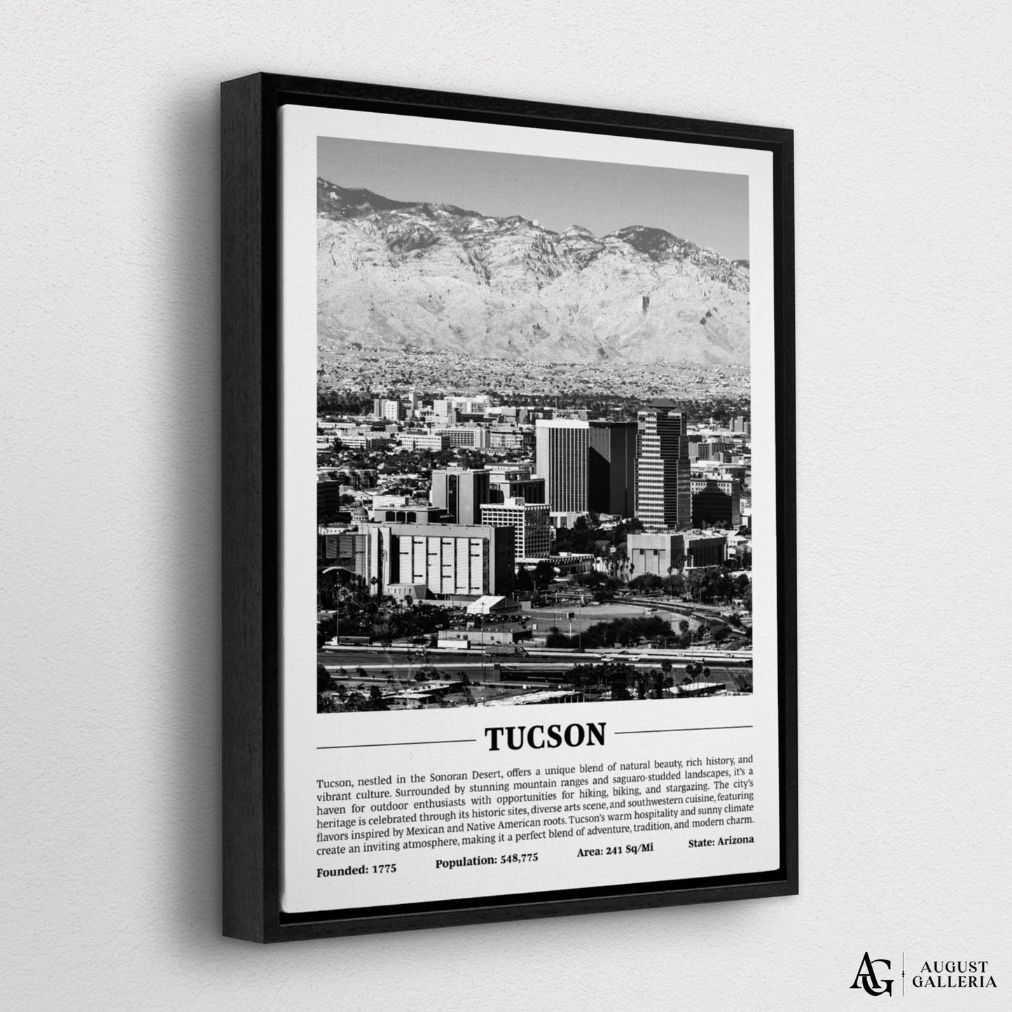 Tucson Black & White City Print