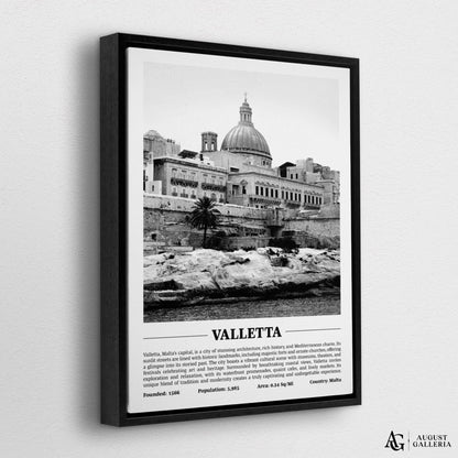 Valletta Black & White City Print