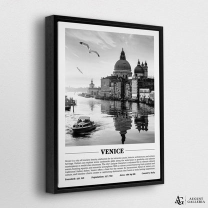 Venice Black & White City Print