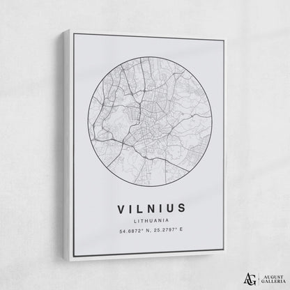 Vilnius Minimalist Map
