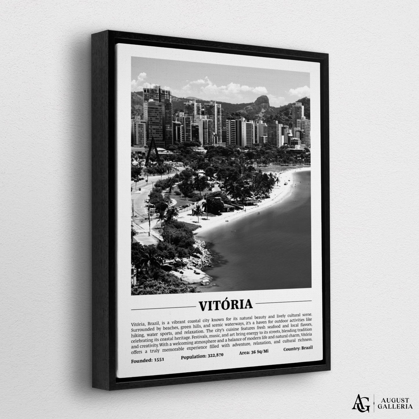 Vitória Black & White City Print