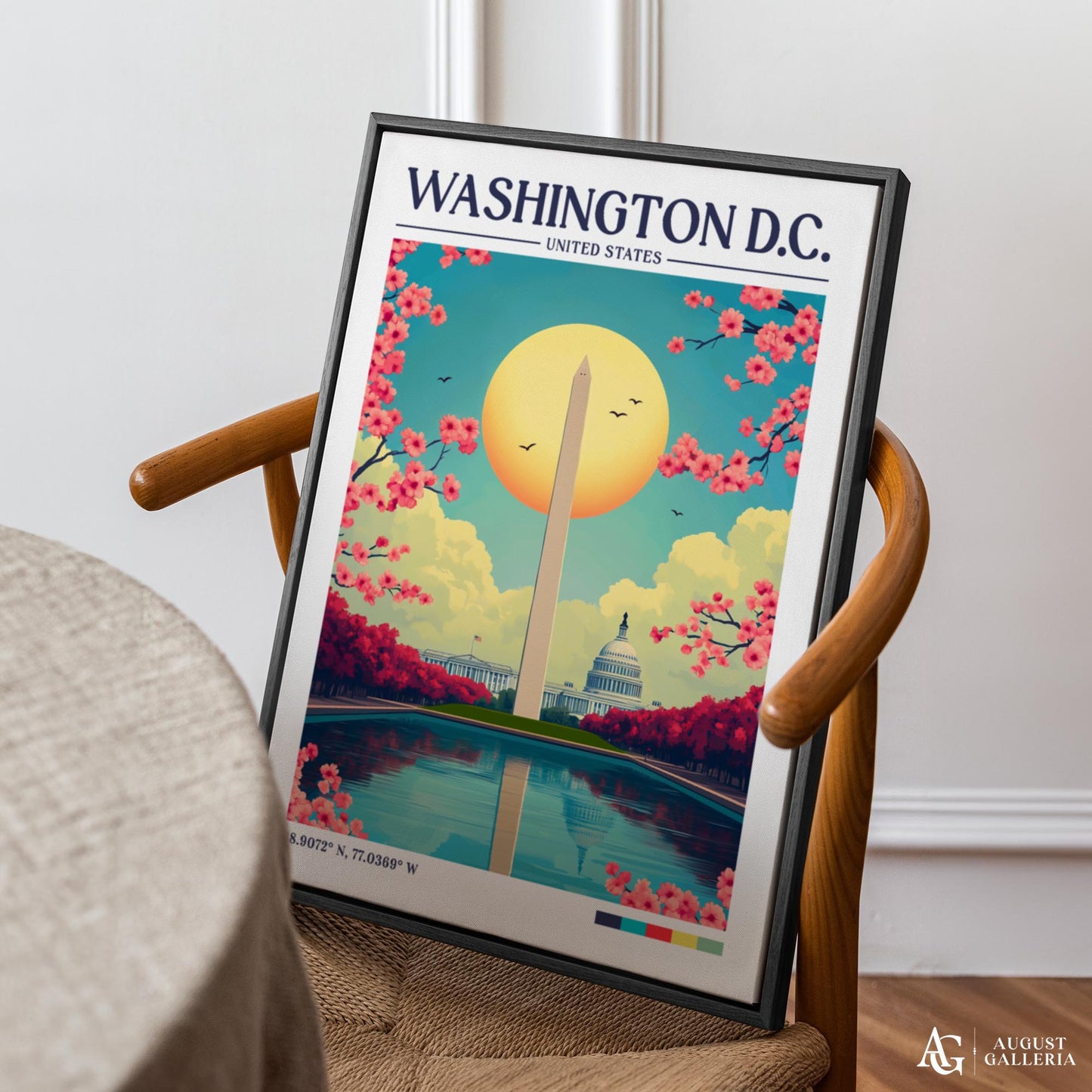 Washington DC Retro Travel Print