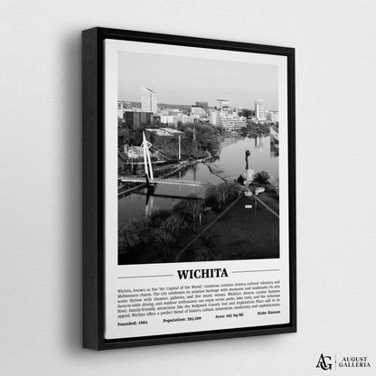 Wichita Black & White City Print