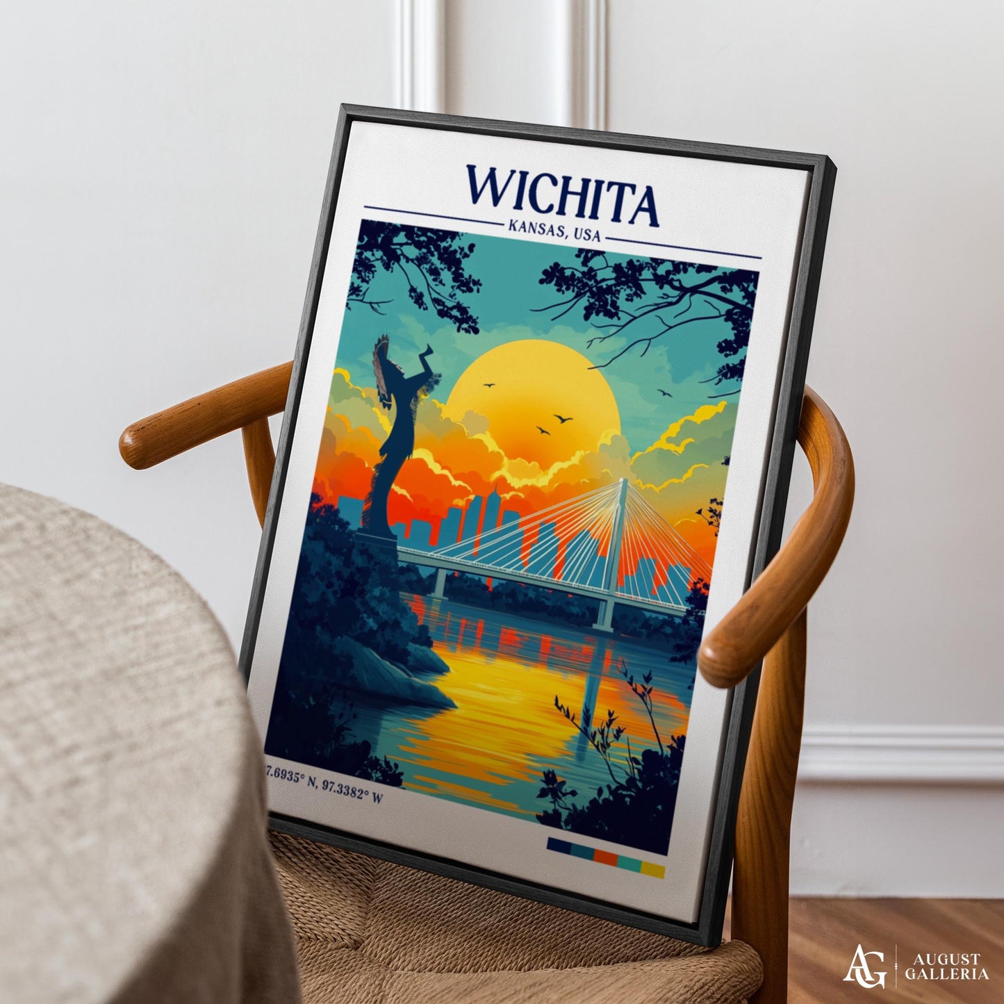 Wichita Kansas Retro Travel Print
