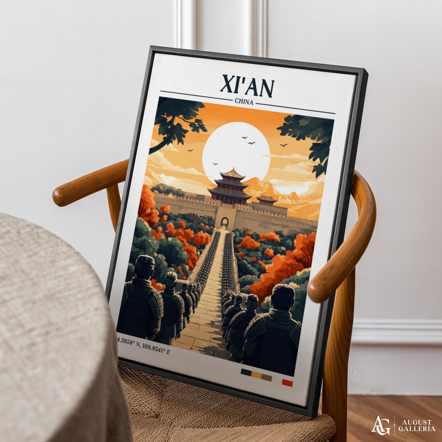 Xi'an China Retro Travel Print